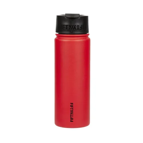 Fifty Fifty Vaccum Insulated Bottle Flip Lid 591ml - Red