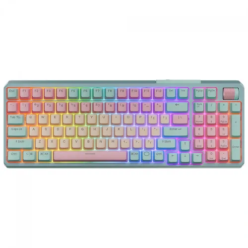 Cooler Master Mk770 Hybrid Wireless - Rgb Kailh Box V2 White Switch Hot-swap Mechanical Gaming Keyboard - Macaron