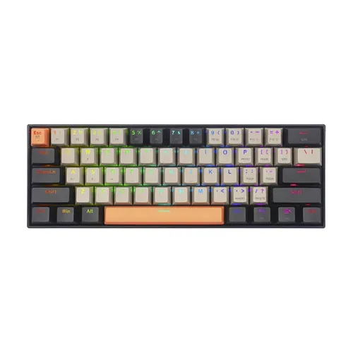 Redragon Draconic Pro Wired/wireless 2.4g/bt Mechanical Gaming Keyboard (Orange/grey Colour)- Dust-proof Brown