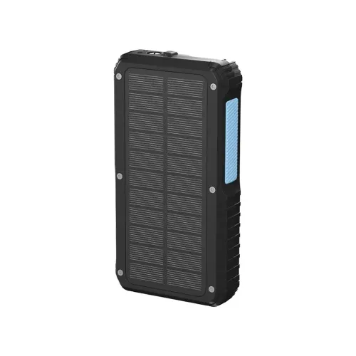Powerology 20000mah Solar Wireless Charging Power Bank - Black