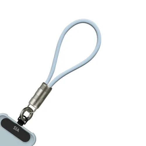 Sia Powerlink Soft Rubber Type C - Type C Lanyard Cable 60w - Light Blue