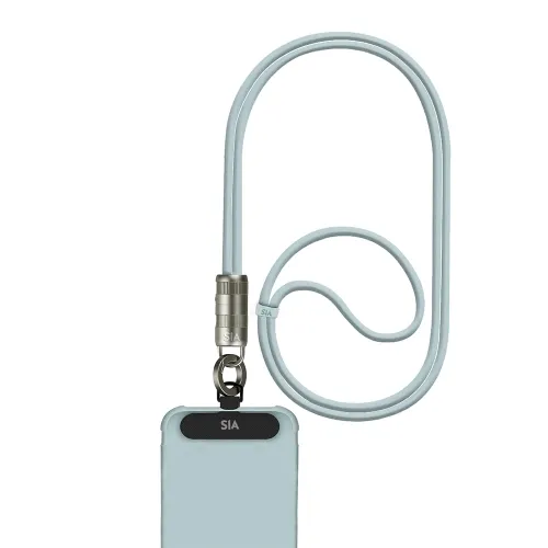 Sia Powerlink Soft Rubber Type C - Type C Lanyard Cable 60w 1.2m - Light Blue