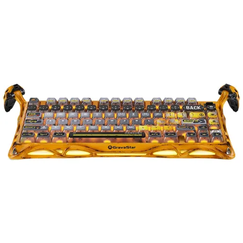Gravastar Mercury K1 Pro 75% Wireless Mechanical Gaming Special Edition Keyboard - Battle Worn Yellow