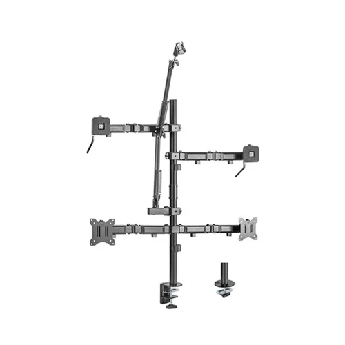 Lumi Dual-monitor All-in-one Studio Setup Desktop Stand - Fine Texture Black