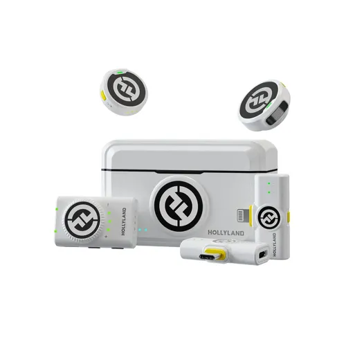 Hollyland Lark M2 Duo-combo All In One Wireless Lavalier Microphone System - White