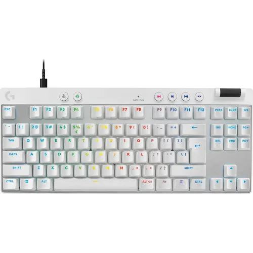 Logitech Pro X Tkl Rapid Wired Gaming Keyboard - White (English)