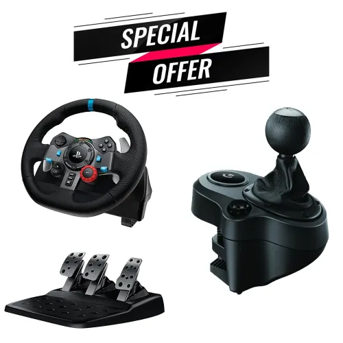 Logitech G29 Driving Force Racing Wheel And Shifter For Playstation 4 Special Bundle Offer