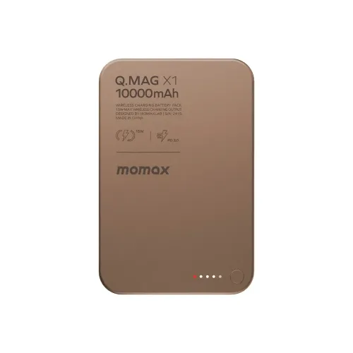 Momax Q.mag X1 Magnetic Wireless Power Bank 10000mah - Sandstone