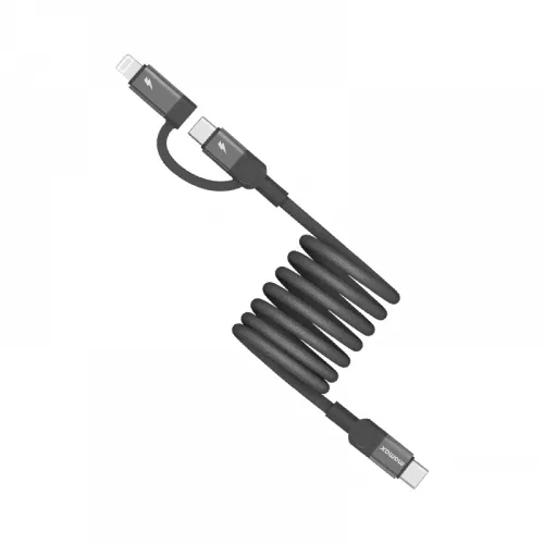 Momaxmag.link Duo Magnetic Usb-c To Usb-c & Lightning Cable 60w - 1m - Black