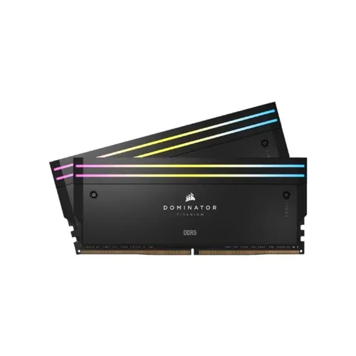 Corsair Dominator Titanium Rgb Ddr5 Dram - 32gb (2x16gb) 6400mt/s Cl32 Memory Kit - Black