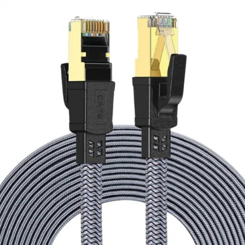 Twisted Minds Braided Cat8 Ftp Flat Ethernet Cable Transmission Rate 40gbps / 2000mhz - 5 M