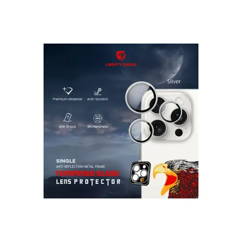 Liberty Guard Camera Lens With Installation Kit Iphone 16 Pro/pro Max - Silver Titanium