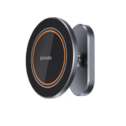 Porodo Aluminum Alloy Magsafe Mount Metal Base & Smooth Rotation - Grey
