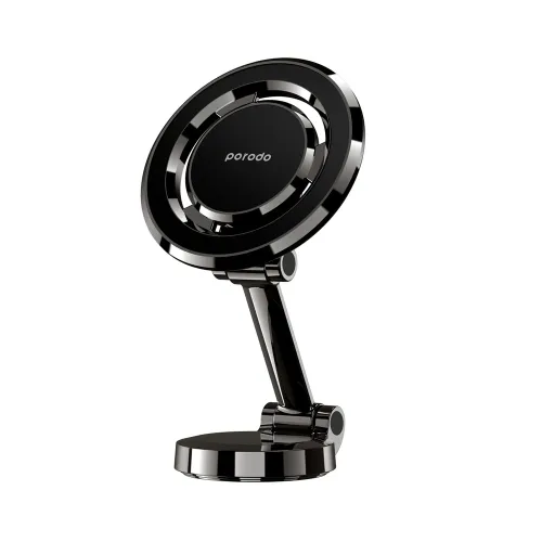 Porodo Universal Magnetic Car Mount With Double Folding And Double Rotation - Black
