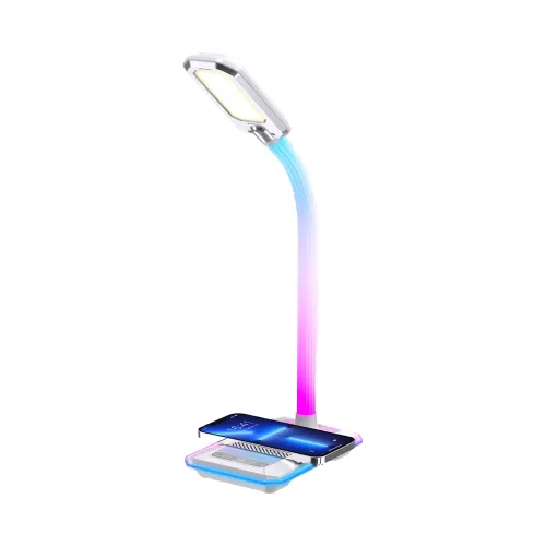 Porodo Gaming E-Sports Desk Lamp with Charging Base - White