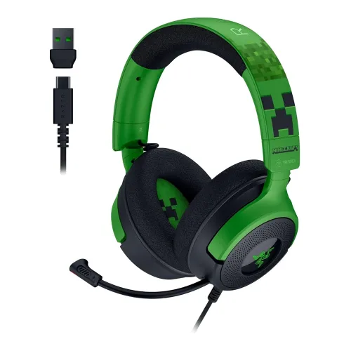 RAZER KRAKEN V4 X – Wired Gaming Headset (Minecraft Edition)