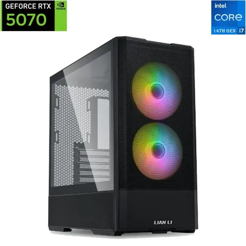 Lian Li Lancool Intel Core I7 - 14th Gen Rtx 5070 12gb Gaming Pc - Black