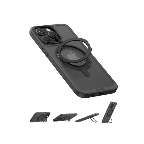 Anker MagGo Magnetic Case with 360° Ring Stand for iPhone 16 Pro Max – Black