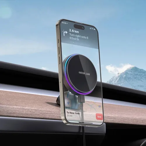 Green Lion Magprime Car Charger Holder - Black