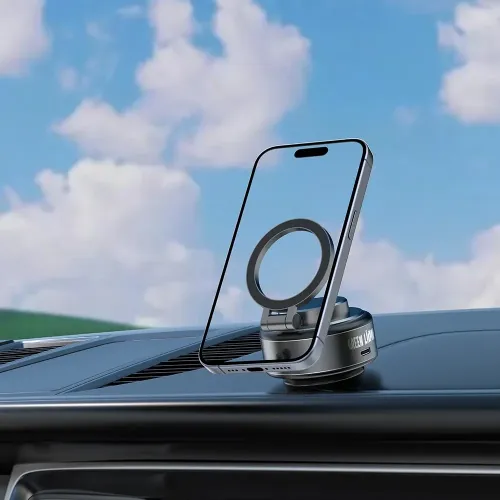 Green Lion GX-29 Auto Suction Phone Holder - Matte Black