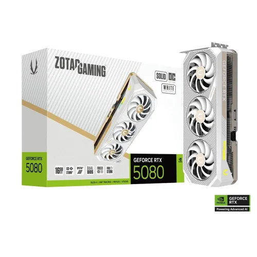 Zotac Gaming Geforce Rtx 5080 Solid Oc Graphic Card - White Edition
