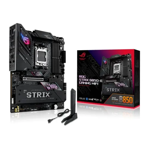 Asus ROG STRIX B850-E GAMING Wi-Fi Motherboard AMD AM5 Socket, Aura Sync RGB lighting