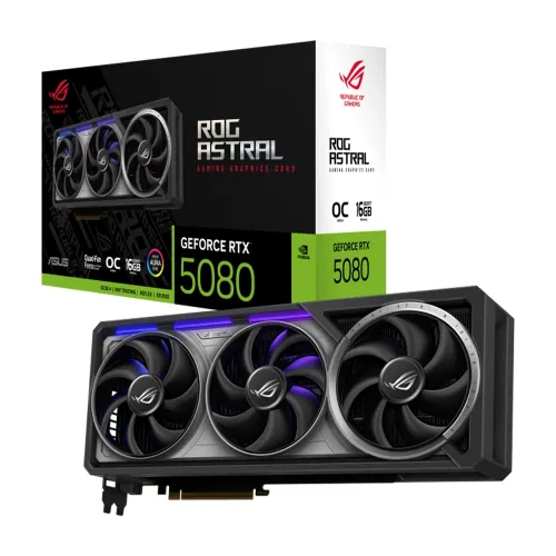Asus Rog Astral Nvidia Geforce Rtx 5080 16gb Gddr7 Oc Edition  Graphics Card - Black