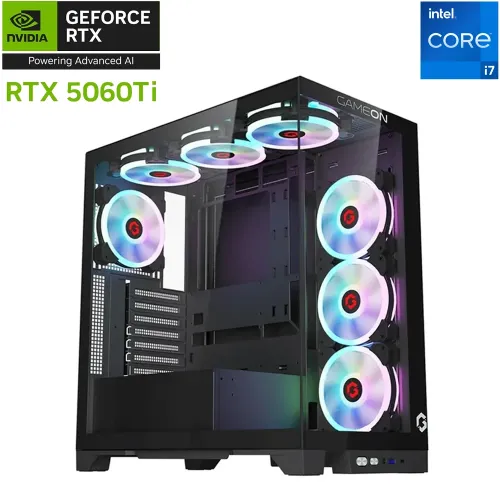 GAMEON EMPEROR INTEL CORE I7 - 12TH GEN RTX 5060TI 8GB TWIN EDGE OC GRAPHIC CARD - BLACK