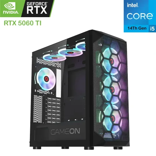 Gameon Emperor Intel Core I5-14th Gen Rtx 5060ti 16gb Mid Tower Gaming Pc