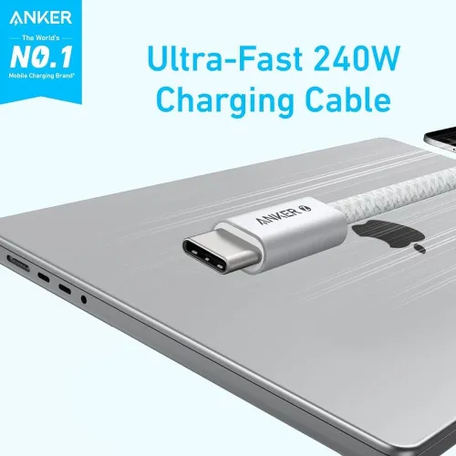 Anker Zolo Cable USB-C to USB-C 240W (0.9m/3ft) -White