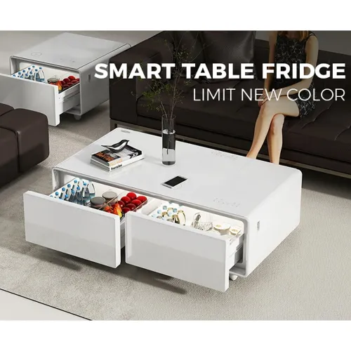 Gamvity Newest Luxury Pro Version Smart Coffee Table 135l Refrigerator (Tb135) - Pure White