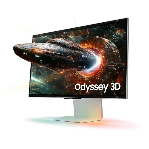 Samsung 27" Odyssey 3d G90xf 4k 165hz Gaming Monitor - Silver