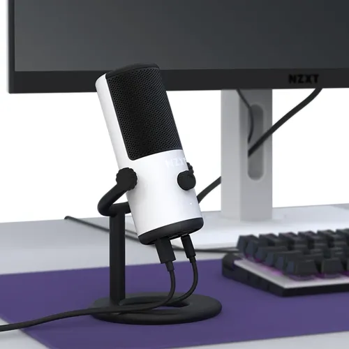 Nzxt Capsule Mini Wired Usb Microphone - White
