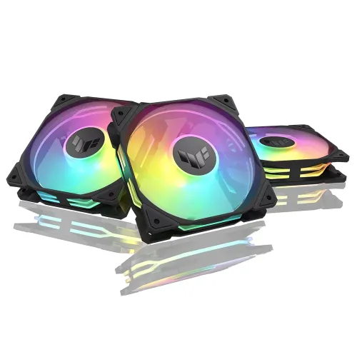 Asus TUF Gaming TR120 Reverse blade ARGB 3-in-1 Pack Fan - Black