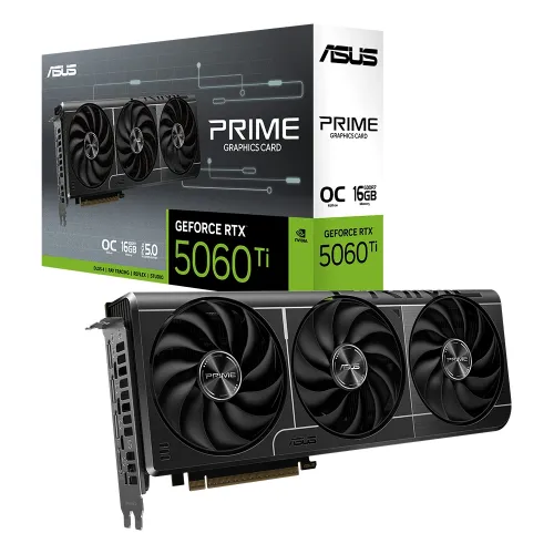 Asus PRIME GeForce RTX 5060 Ti 16GB GDDR7 OC Edition Gaming Graphics Card