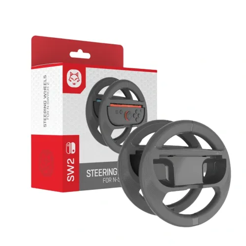 Joycon Game Steering Wheel For Nintendo Switch 2 - Black (2pcs)