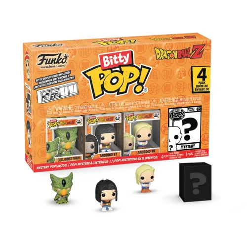 Funko Pop Bitty 4 Pack: Dbz- Cell (First Form) / Andriod 17 / Andriod 18 / Mystery