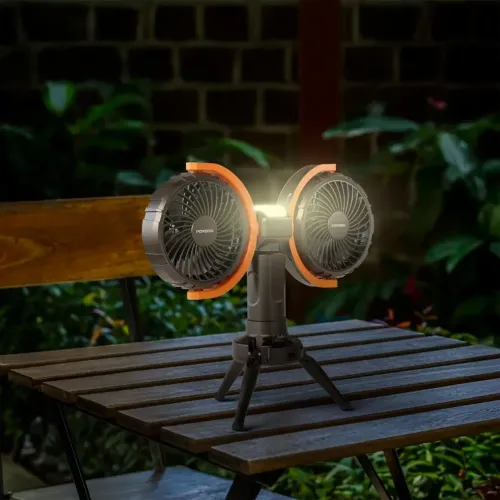 Porodo Lifestyle Dual-Head Oscillating Fan - Black