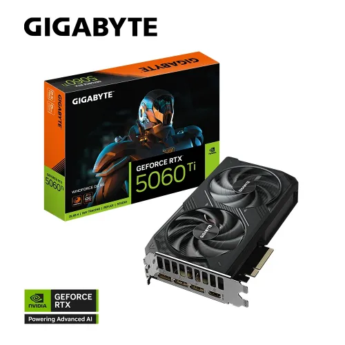 Gigabyte Geforce Rtx 5060 Ti Windforce Oc 8gb Graphic Card - Black