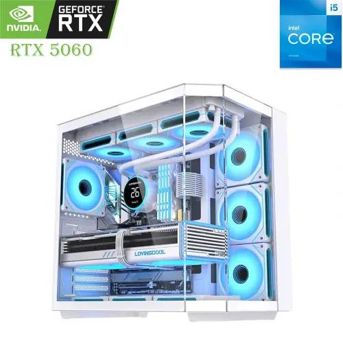Gaming Pc – Intel Core I5 13th Gen | Rtx 5060 8gb | 1tb Ssd | 16gb Ram White