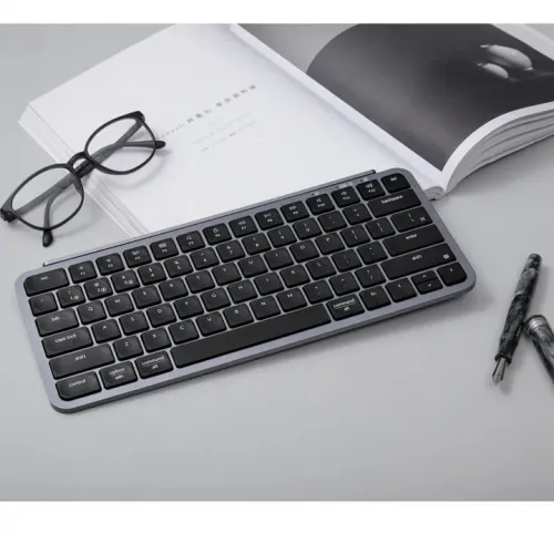 Keychron B1 Pro Ultra-slim Wireless 75% Zmk Custom Keyboard For Windows & Mac, Arabic / English - Space Grey
