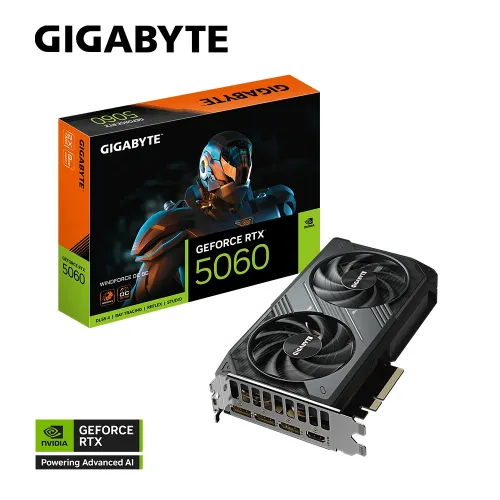 Gigabyte Geforce Rtx 5060 Windforce Oc 8gb Graphic Card - Black