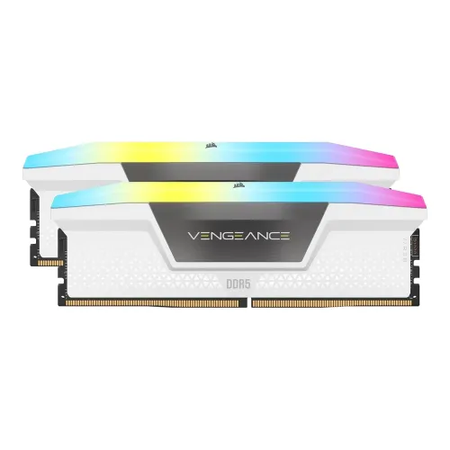 CORSAIR VENGEANCE RGB 32GB (2x16GB) DDR5 DRAM 6000MT/s CL36 AMD EXPO & Intel XMP Memory Kit — White