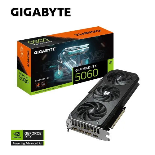 GIGABYTE NVIDIA GEFORCE RTX 5060 GAMING OC 8GB GDDR7 DLSS 4 Graphics Card - Black
