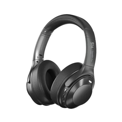 SIA Wireless Headphones For Music/Gaming With ANC - Black