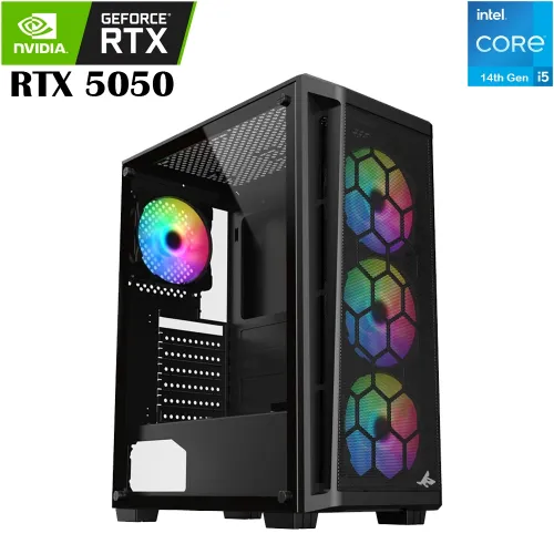 Sharx R-200 Intel Core I5-12th Gen Rtx 5050 Twin Edge Gaming Pc - Black