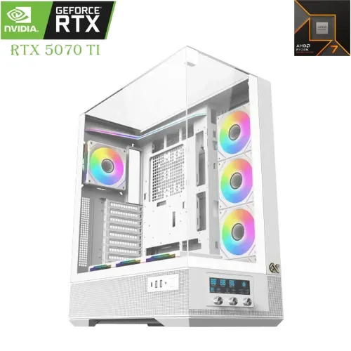 Xigmatek Vision Pro Amd Ryzen 7 9000 Series 9800x3d Rtx 5070ti Solid Gaming Pc - White
