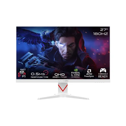 GAMEON GOAD27QHD180IPS Dominator Series 27" QHD, 180Hz, MPRT 0.5ms, HDMI 2.1, Fast IPS Gaming Monitor (Supports PS5) - White