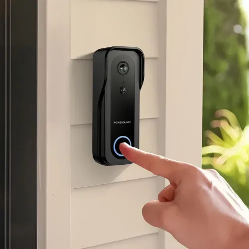 Powerology Smart Doorbell Camera - Black