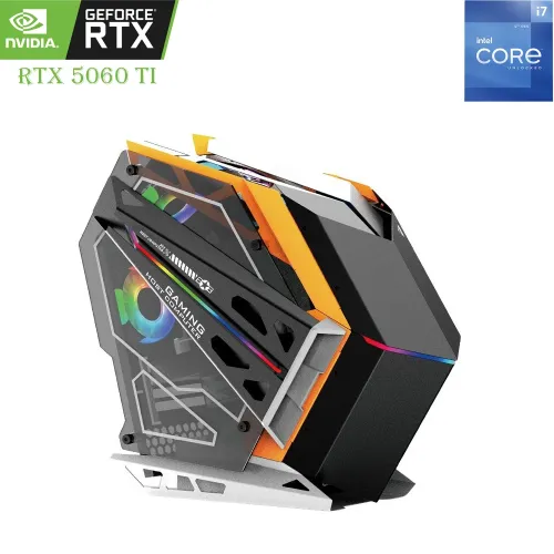 WJCOOLMAN Gaming PC – Intel Core i7 12th Gen | RTX 5060 Ti 16GB | 16GB DDR5 RAM | 1TB NVMe SSD – Black Edition